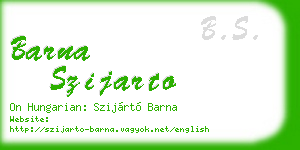 barna szijarto business card
